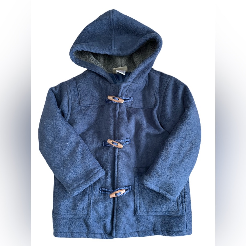 Navy Blue Hooded Jacket with Gray Lining
